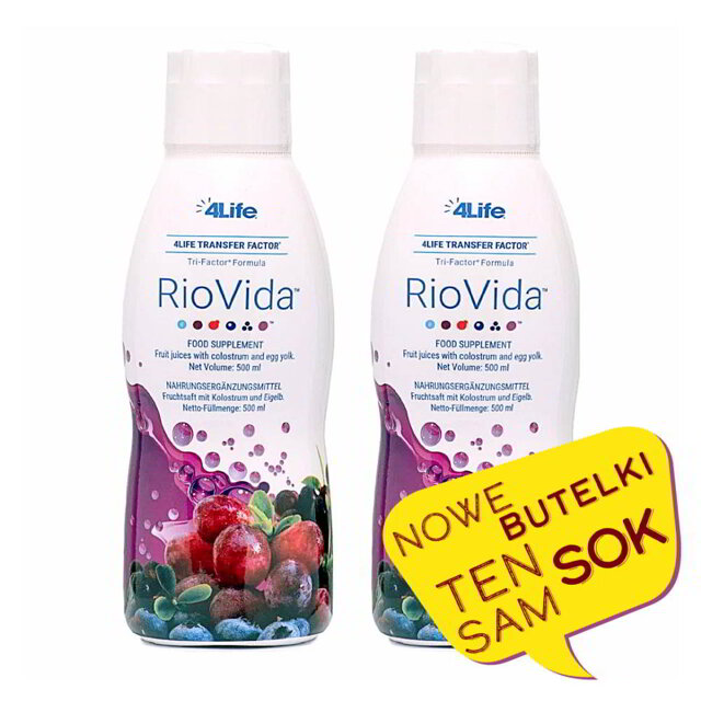 Transfer Factor RioVida - 2 x 500 ml,  Nahrungsergänzungsmittel 4Life, USA